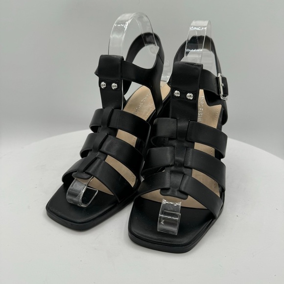 Marc Fisher Fynlee Comfortable Black Block Heel Sandal Size 7 - Picture 1 of 9